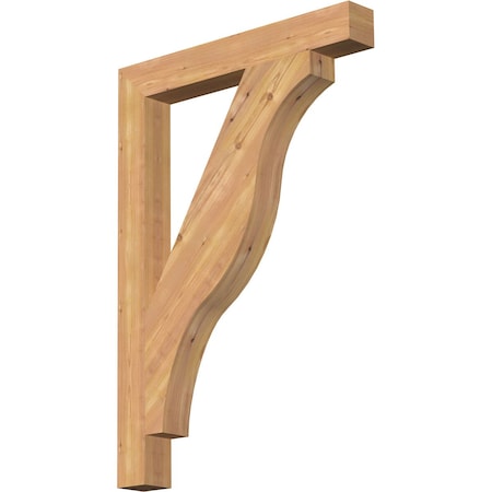 Ekena Millwork Funston Block Smooth Bracket, Western Red Cedar, 3 1/2"W x 28"D x 40"H BKT04X28X40FST05SWR